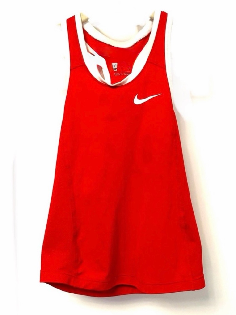 Nike Red and White Performance Tank Top